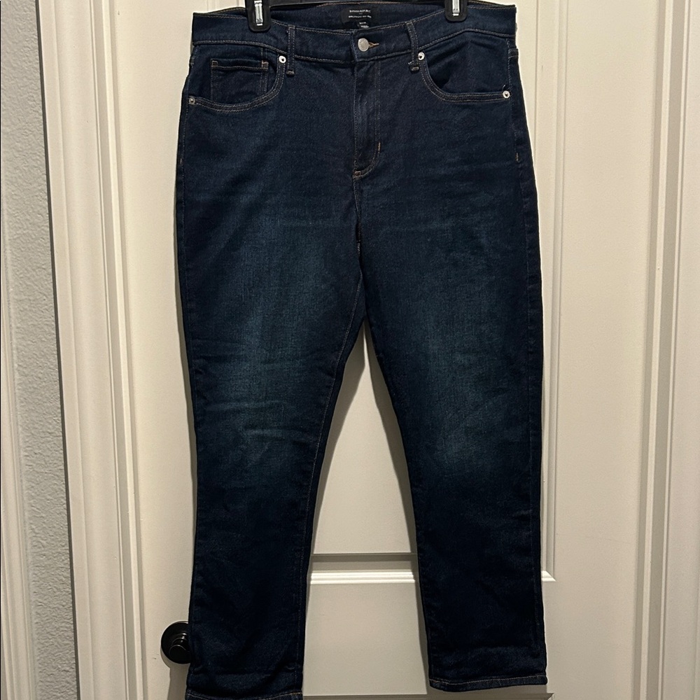 Banana Republic Women’s Girlfriend Midrise Deep Indigo Relaxed Jeans